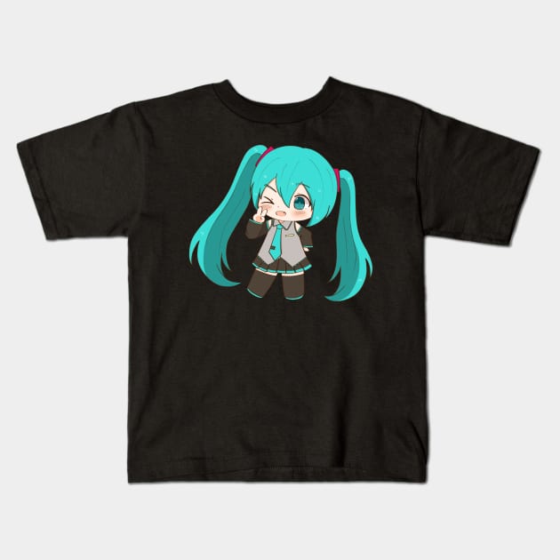 Fanart Miku Kids T-Shirt by MPArt